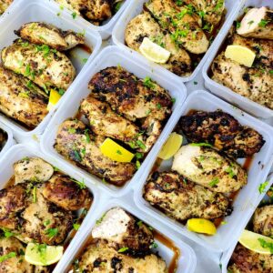 lemon-herb, grilled chicken breast