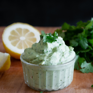 חגים - Spicy roasted Jalapeno, cilantro, & pickled lemon dip