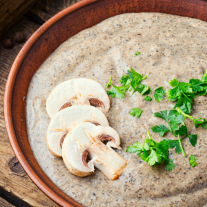 Mushroom-truffle duxelles dip (mayo based)
