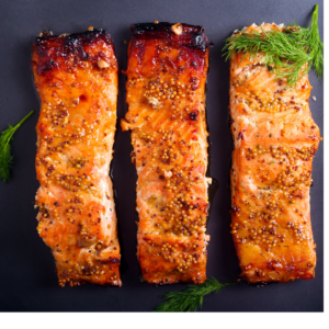 honey-mustard baked salmon