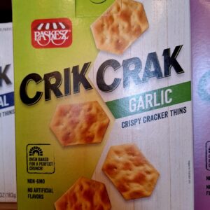 crick crack garlic crackers