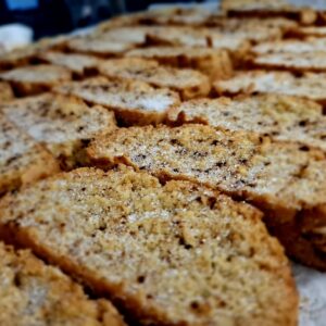 Mandel bread, homemade (nuts)
