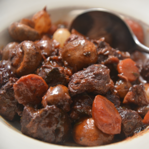 Beef bourguignon (Gluten)