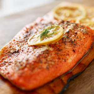 whole salmon fillet platter - honey mustard